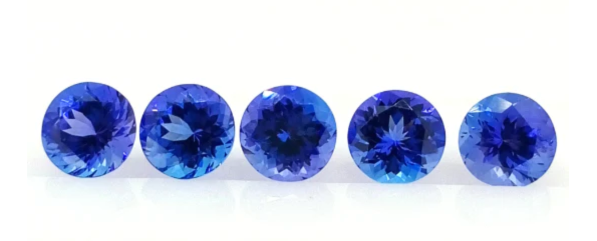 AAAA Grade Natural VIVID Tanzanite Round 1.70 Cts (TZRD003)