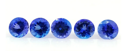 AAAA Grade Natural VIVID Tanzanite Round 1.70 Cts (TZRD003)