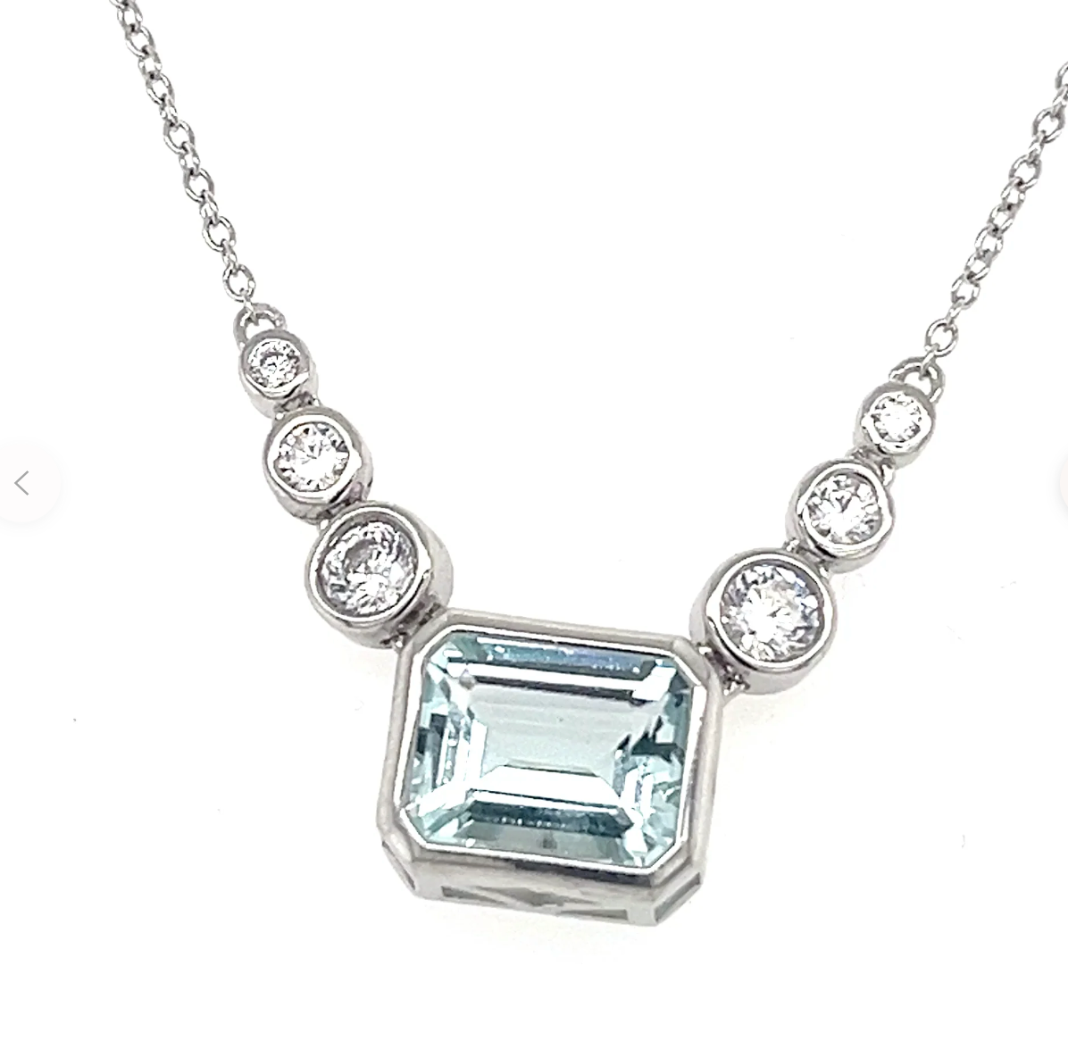 3.75 Carat Aquamarine Necklace: A Timeless Beauty (PJC31631N)