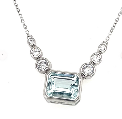 3.75 Carat Aquamarine Necklace: A Timeless Beauty (PJC31631N)