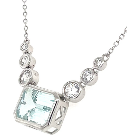 3.75 Carat Aquamarine Necklace: A Timeless Beauty (PJC31631N)