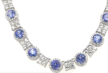 11.49 Carats of Tanzanite: A Dazzling Necklace (PJC32774N)
