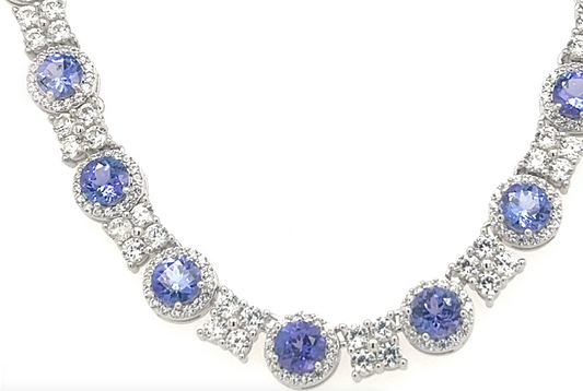 11.49 Carats of Tanzanite: A Dazzling Necklace (PJC32774N)