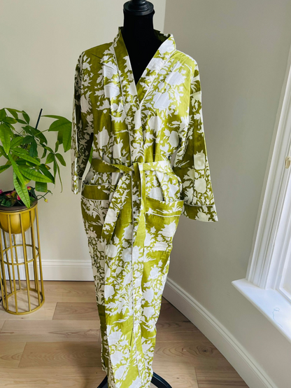 Fallen Leaves Cotton Robe