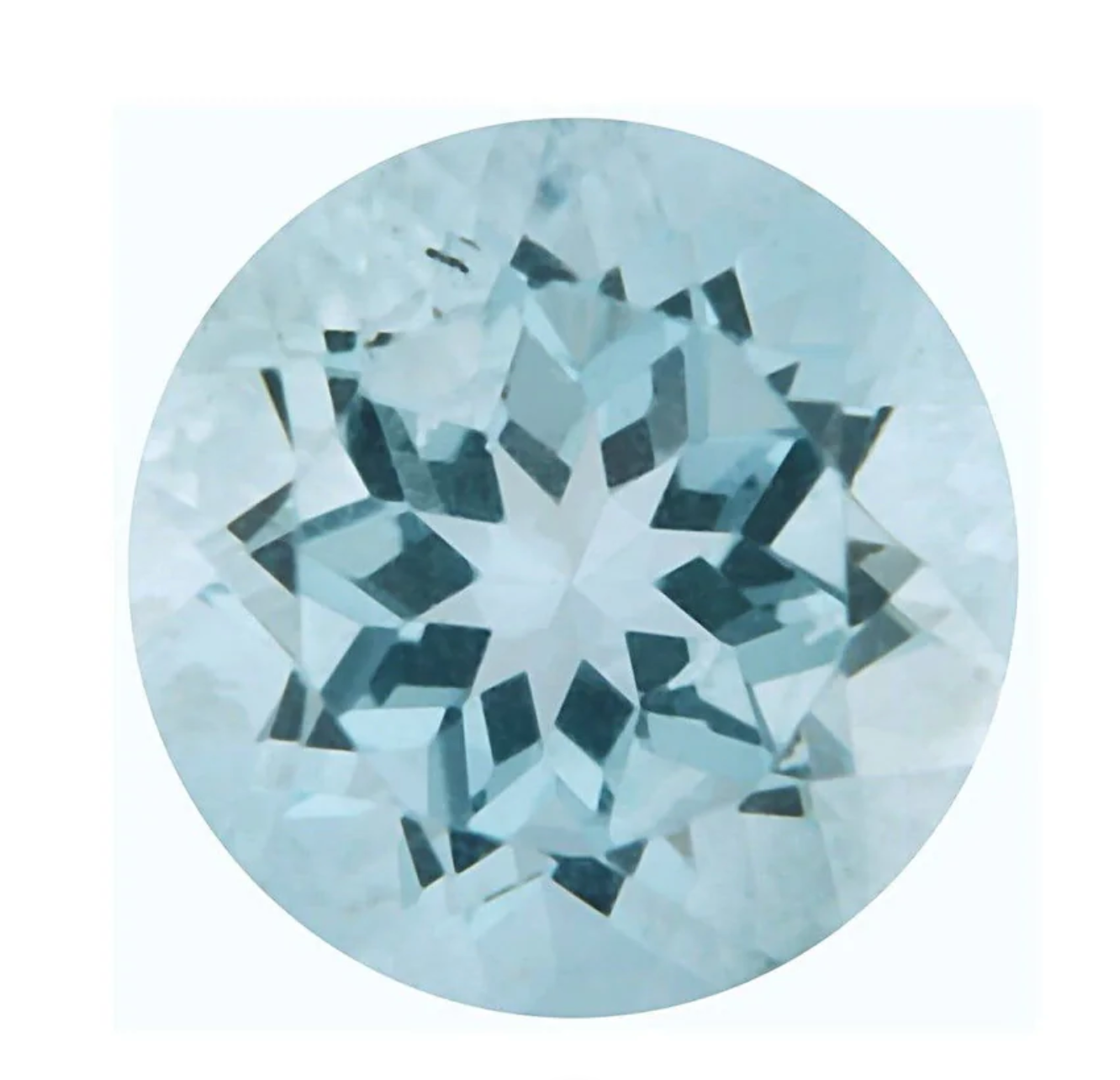 6.5MM Natural Blue Aquamarine AAAA Grade Round 0.92 Cts (AROU-126)