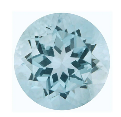 6.5MM Natural Blue Aquamarine AAAA Grade Round 0.92 Cts (AROU-126)
