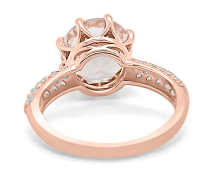 10mm Morganite Ring with Round Cut (PJC28804R)