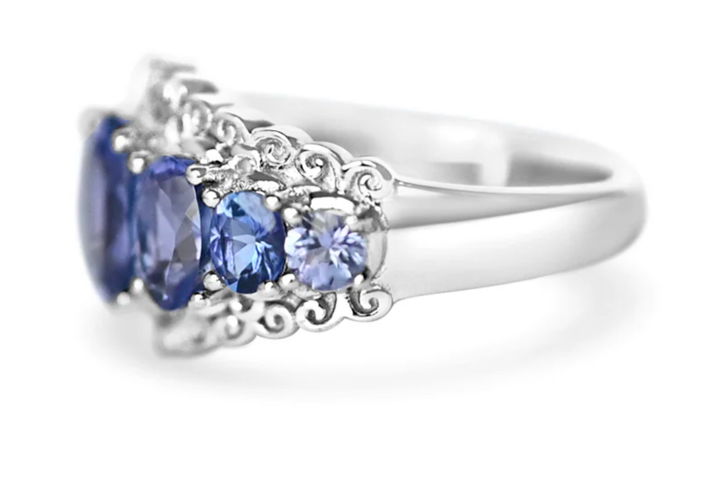 1.3ct Oval Tanzanite Ring - 8x6mm - 925 Sterling Silver (GTL18407R)
