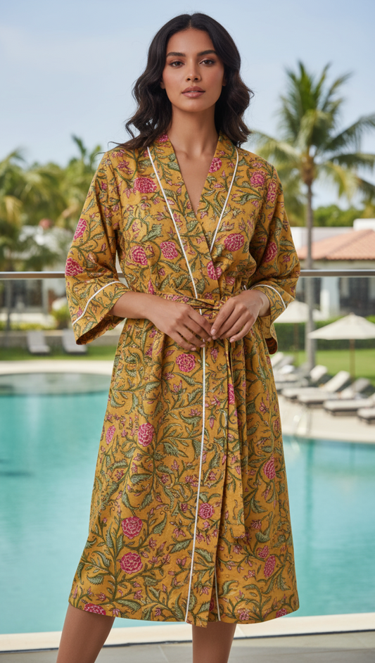 Dusty Fall Kimono Robe