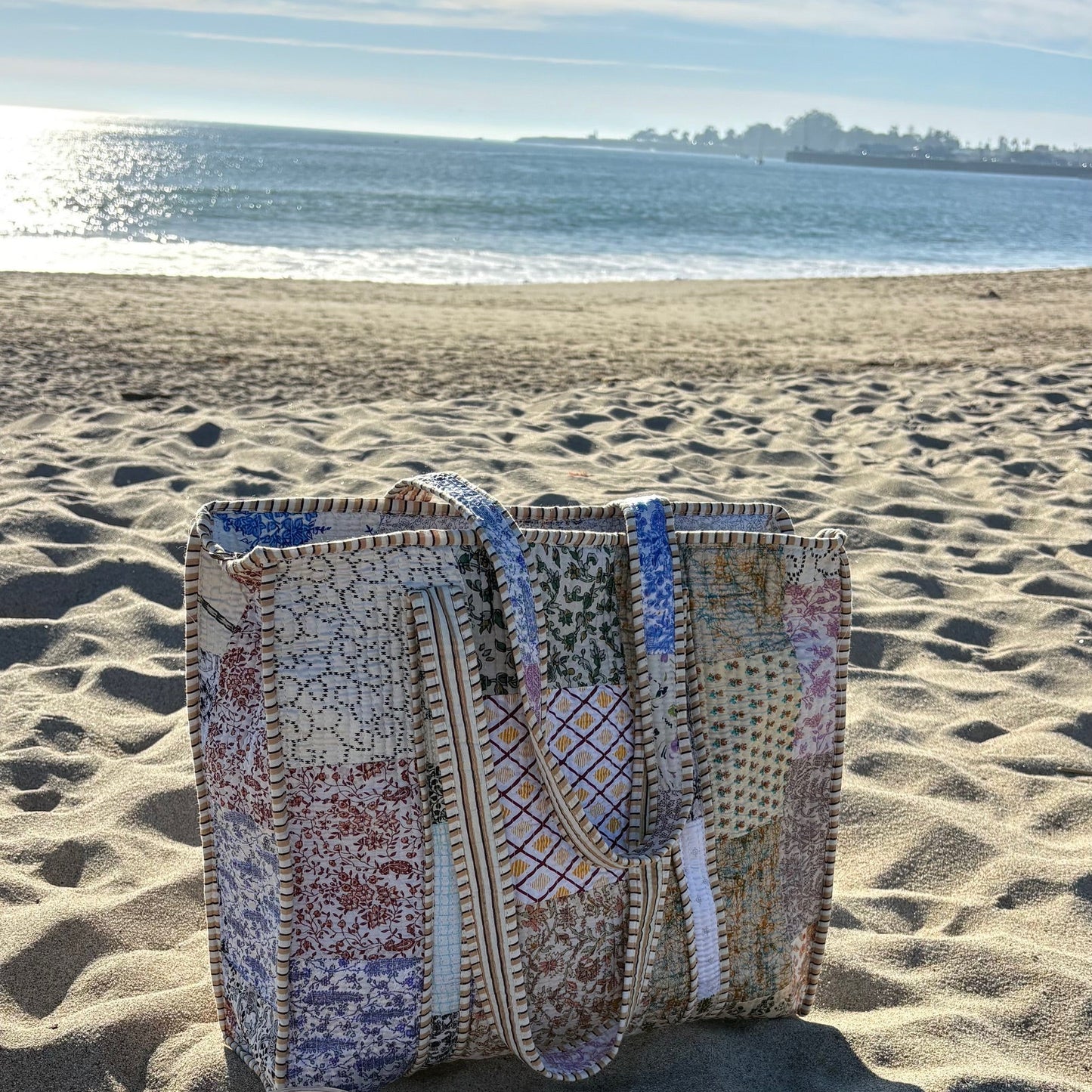 Golden Patchwork Tote