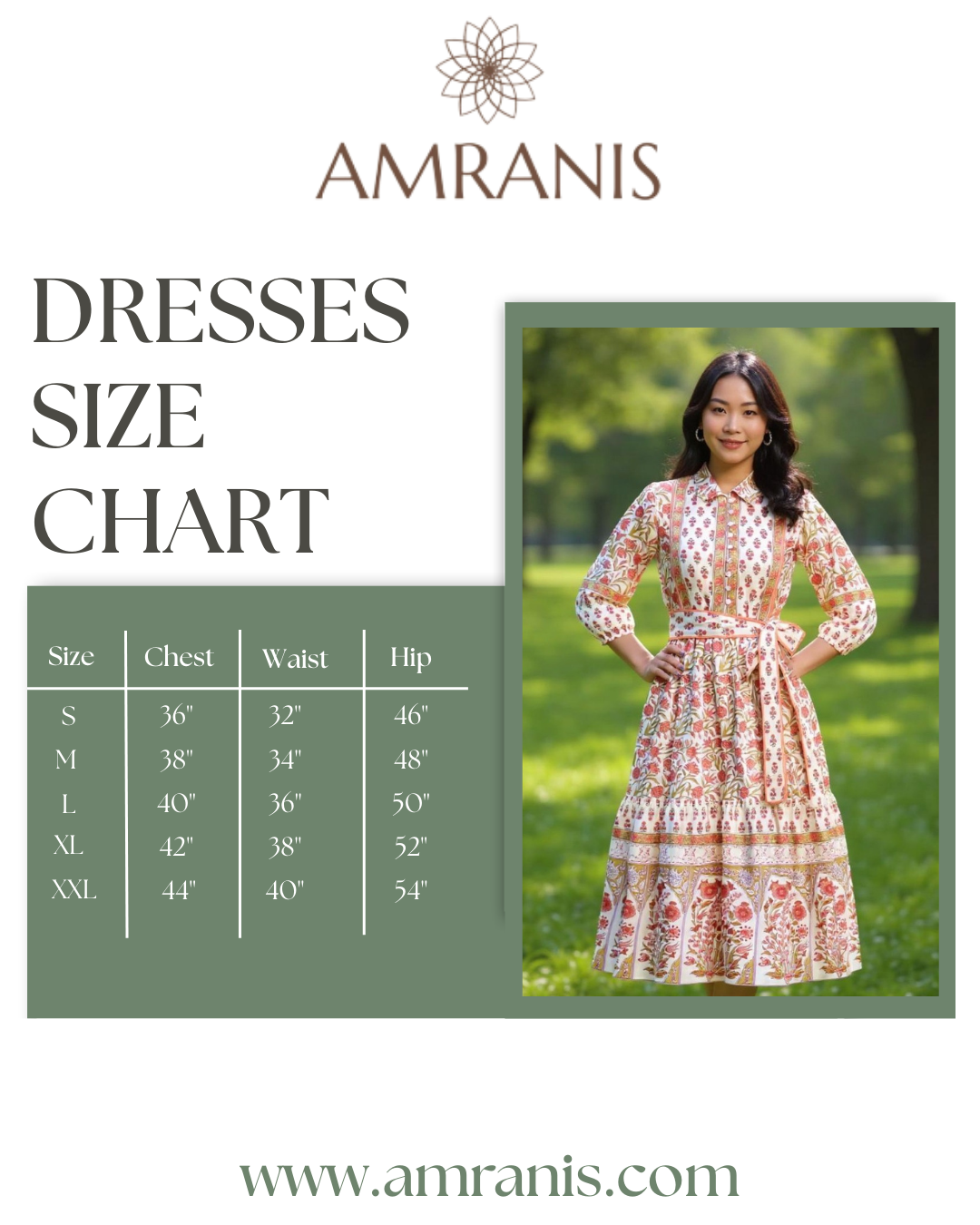 Block Printed Midi Dress with Belt