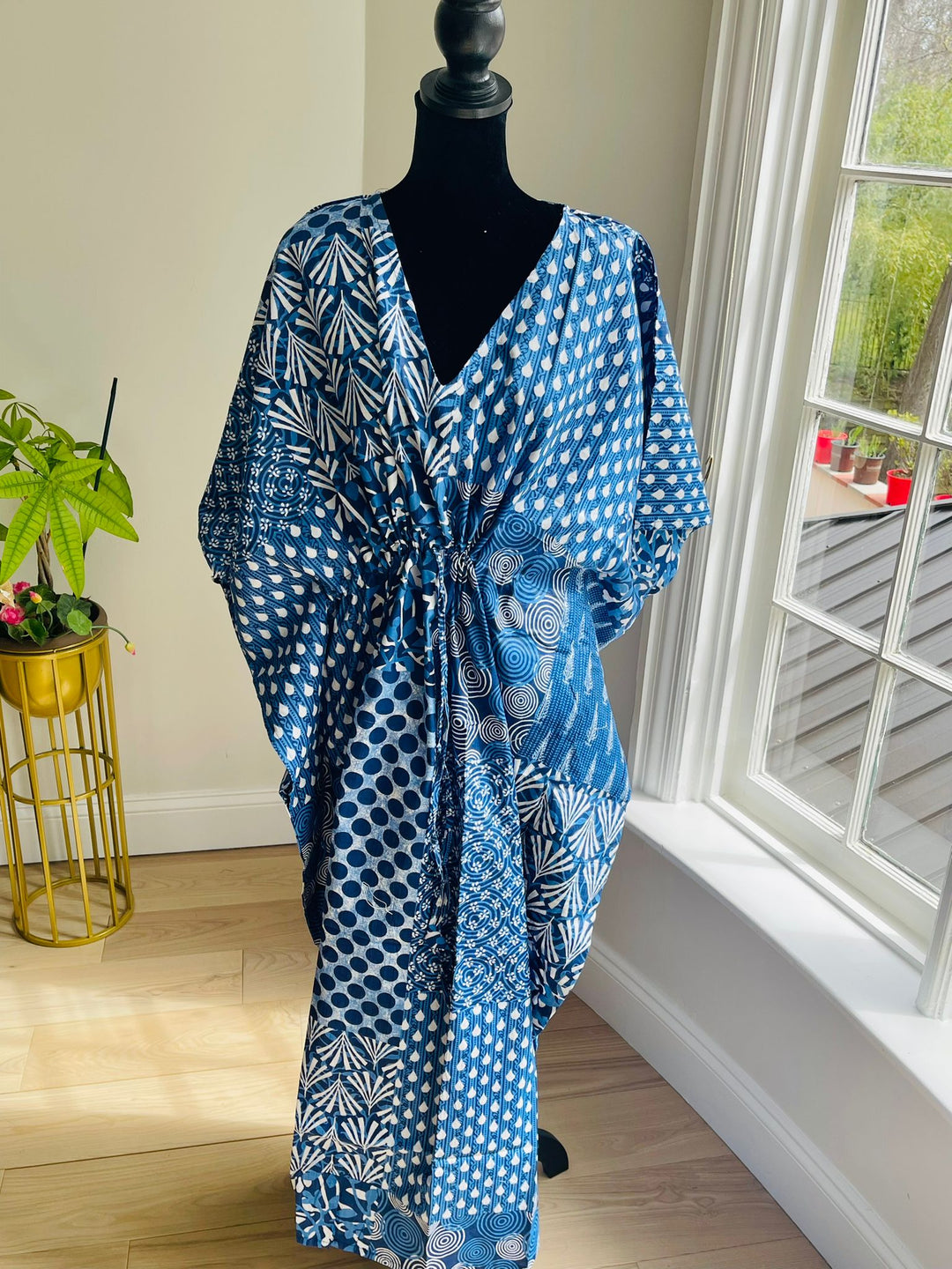 Hand Block Print Cotton Kaftan