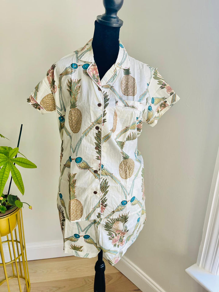 Pine Printed Short Pajama Set