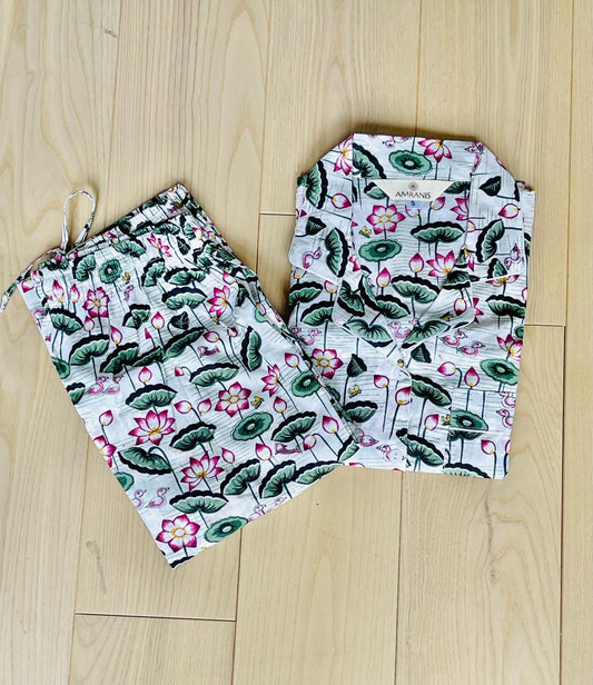 Long PJ Set in Garden Groove