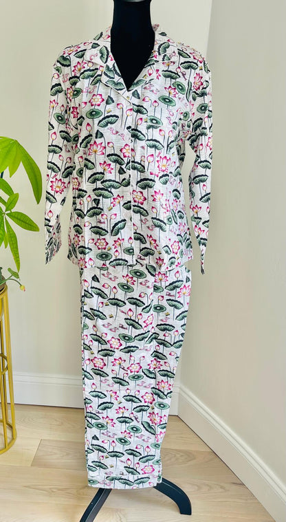 Long PJ Set in Garden Groove
