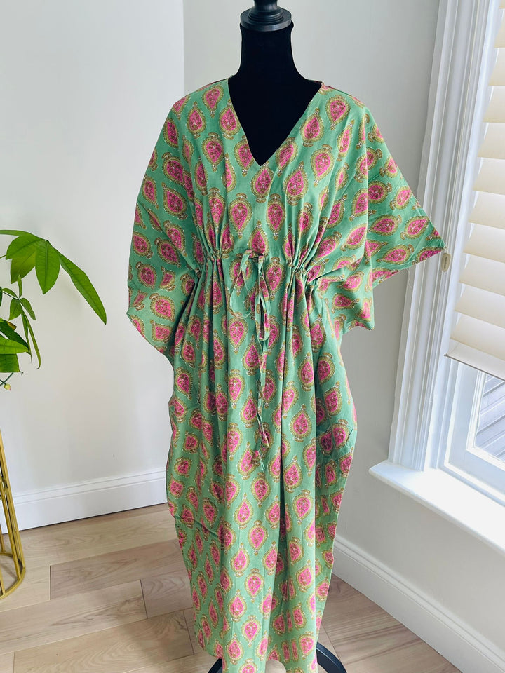 Hand Block Print Cotton Kaftan