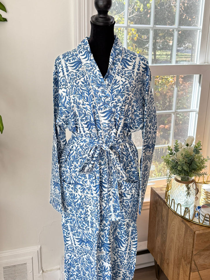 Hand Block Print Cotton Kimono Robes