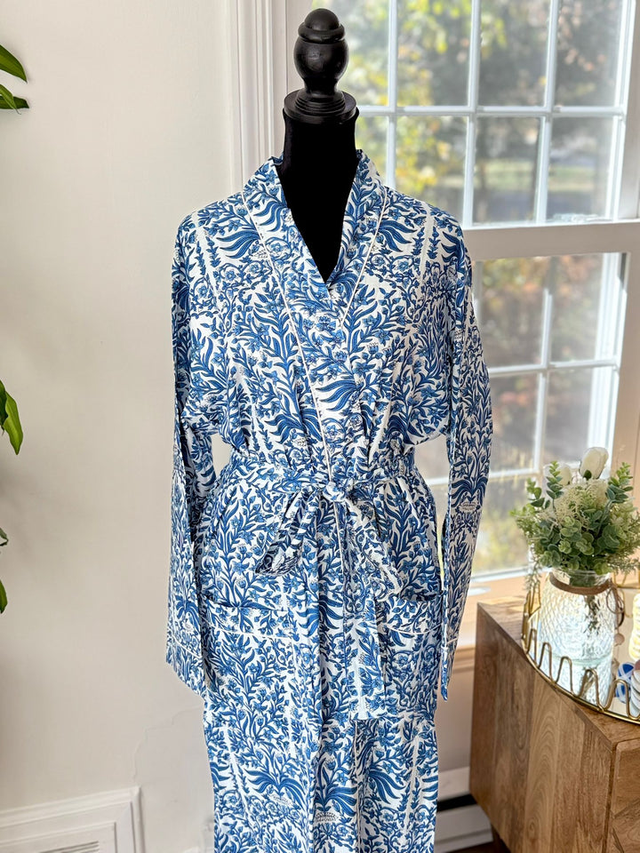 Hand Block Print Cotton Kimono Robes