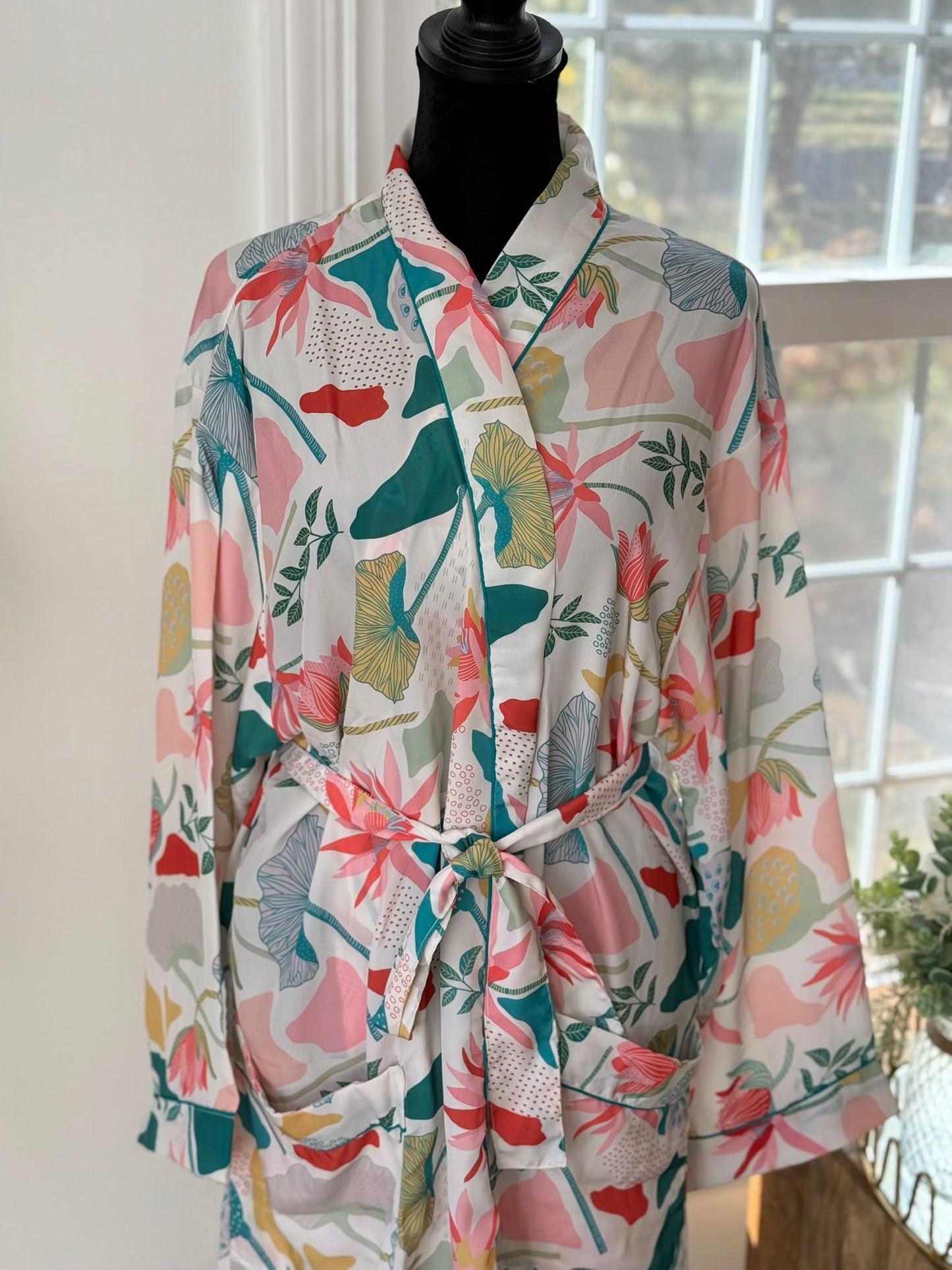 Mini Satin Silk Bath Robe