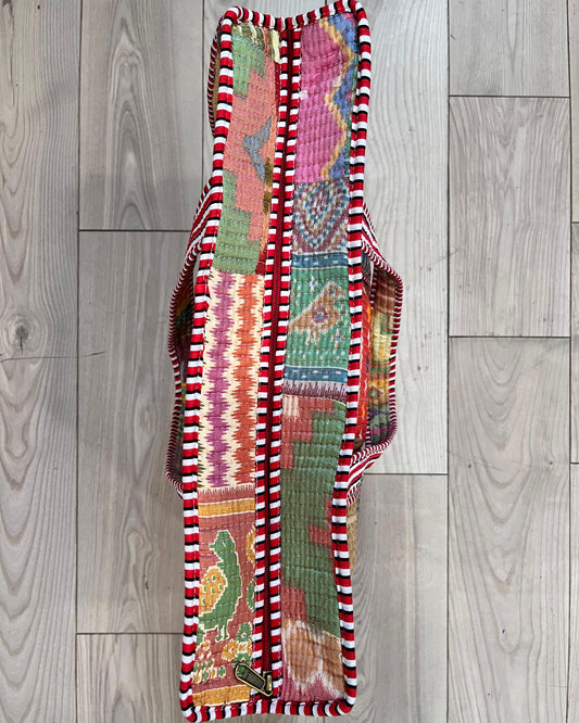 Multi-Color Patchwork Tote Bag