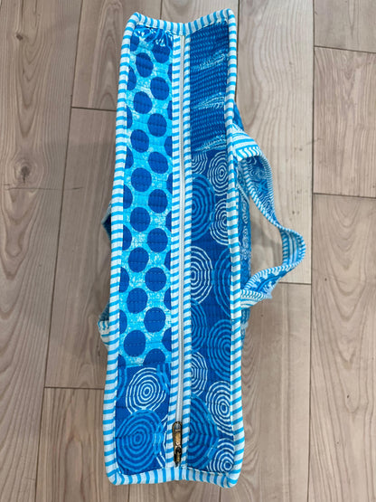 Blue Patchwork Tote Bag