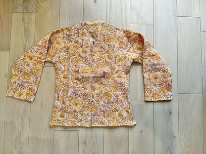 Yellow Floral Reversible Jacket