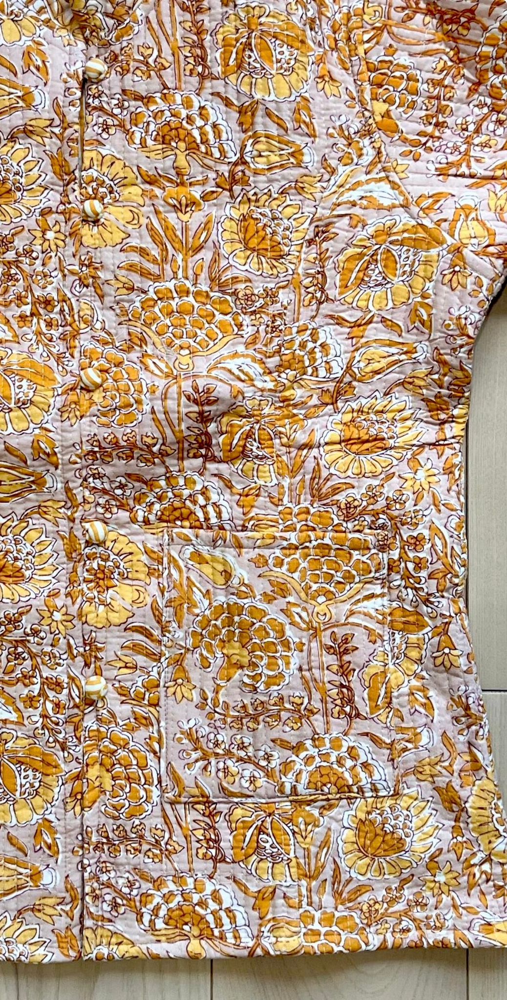 Yellow Floral Reversible Jacket