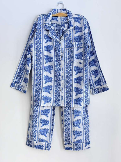 Blue Bloom Cotton PJ's