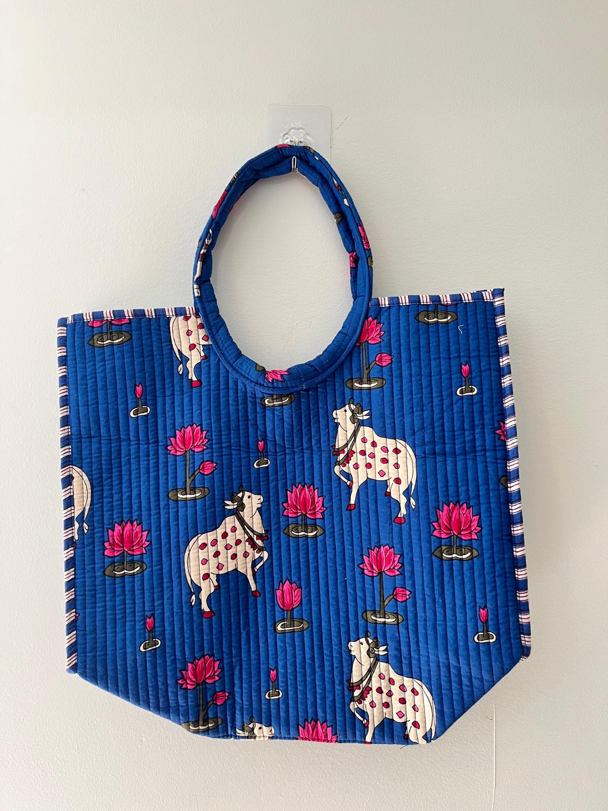 Baby Cow Printed Moon Bag