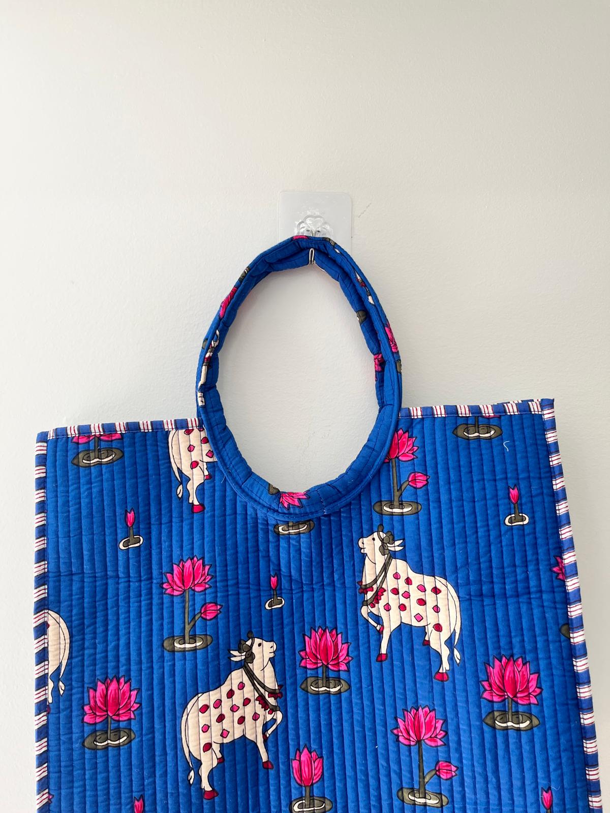 Baby Cow Printed Moon Bag