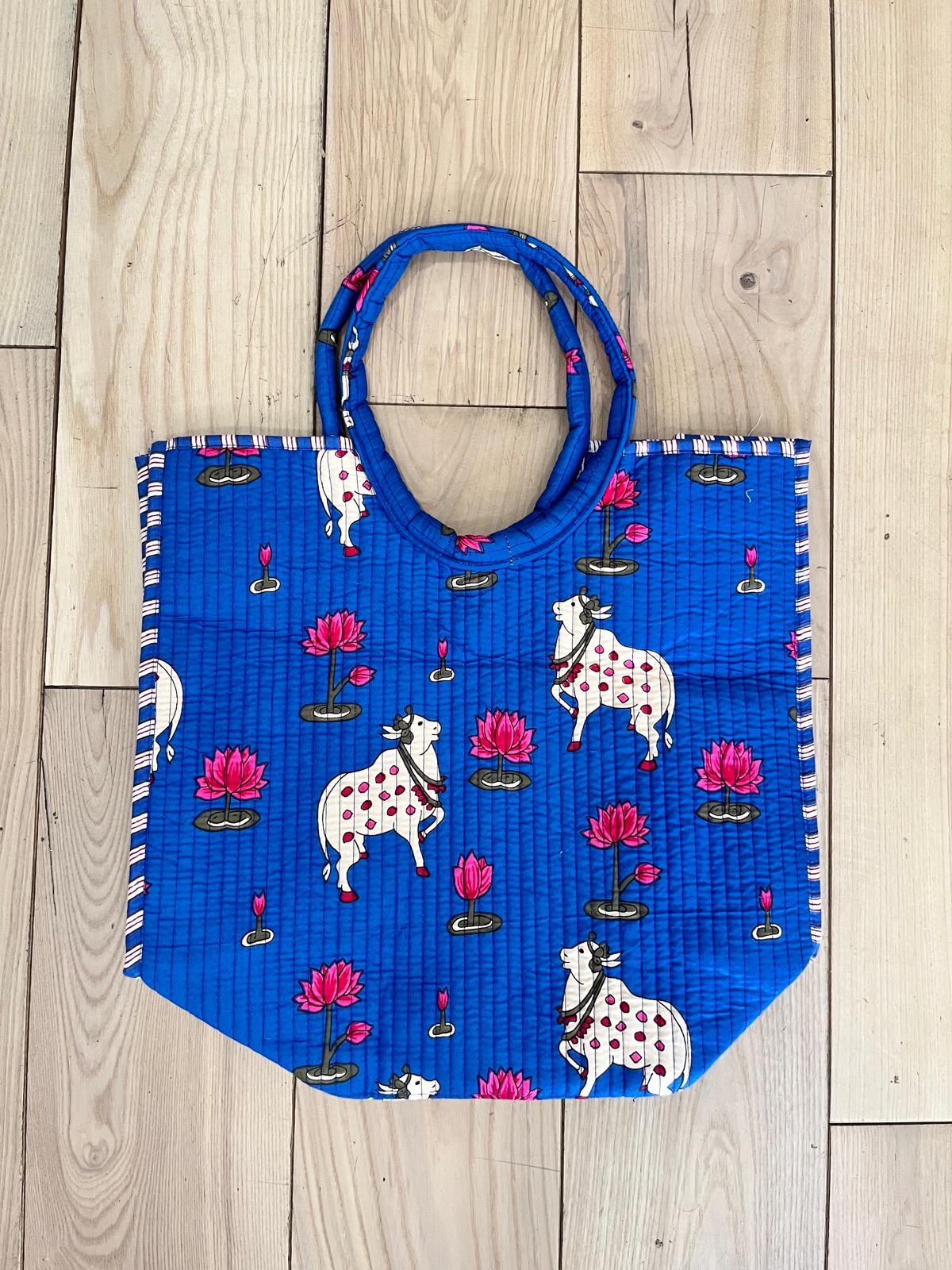 Baby Cow Printed Moon Bag