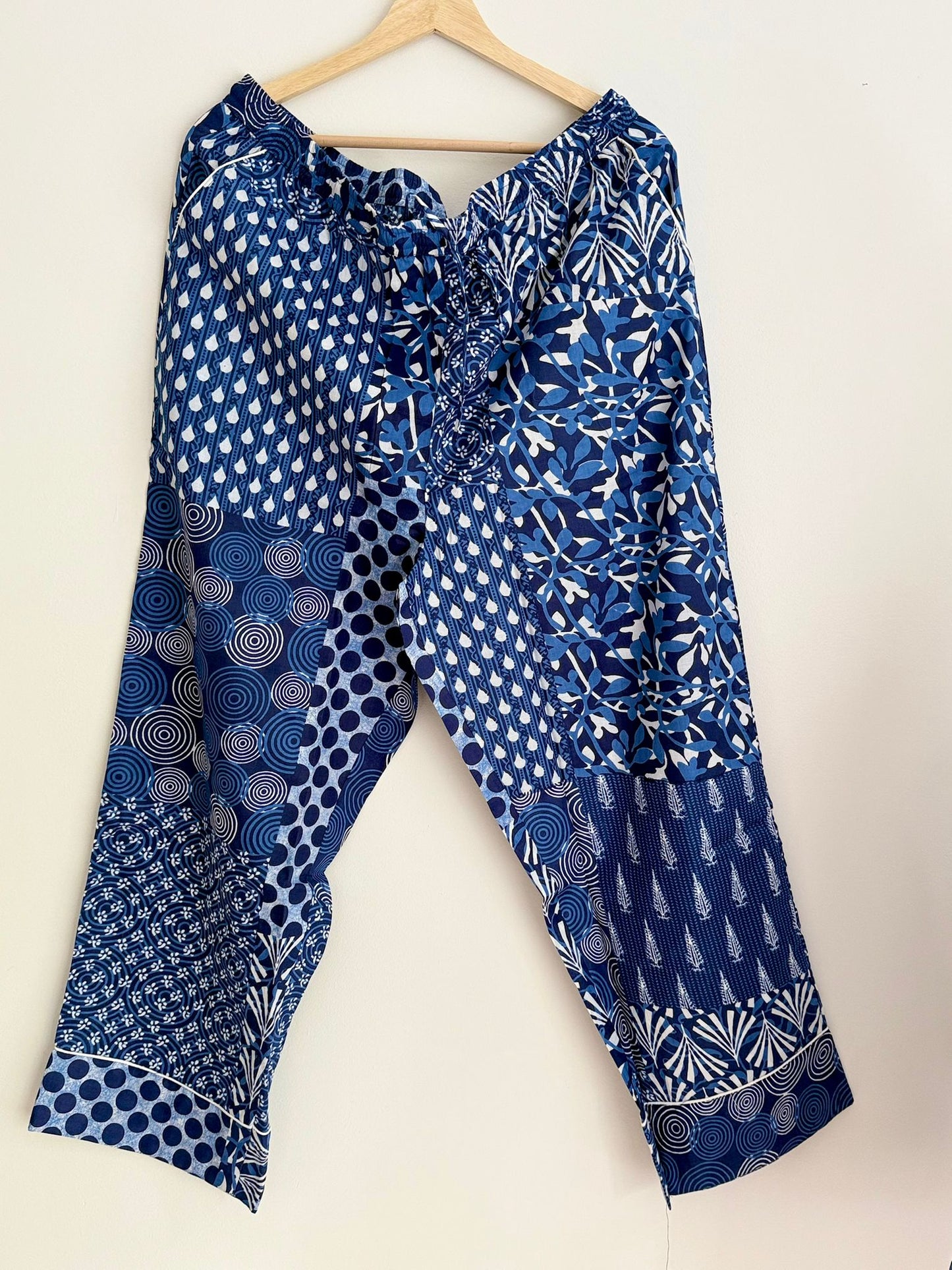 Blue Block Print Cotton PJ set