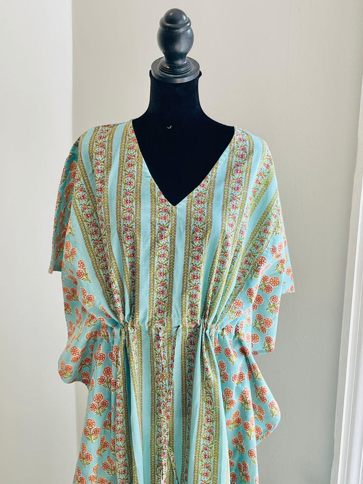 Hand Block Print Cotton Kaftan