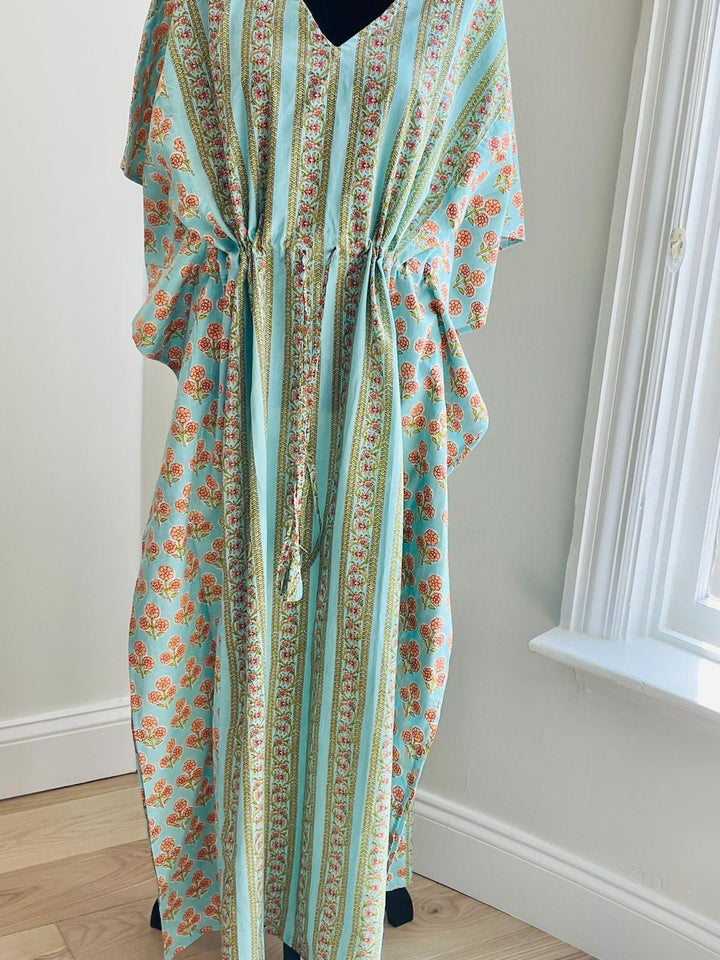 Hand Block Print Cotton Kaftan