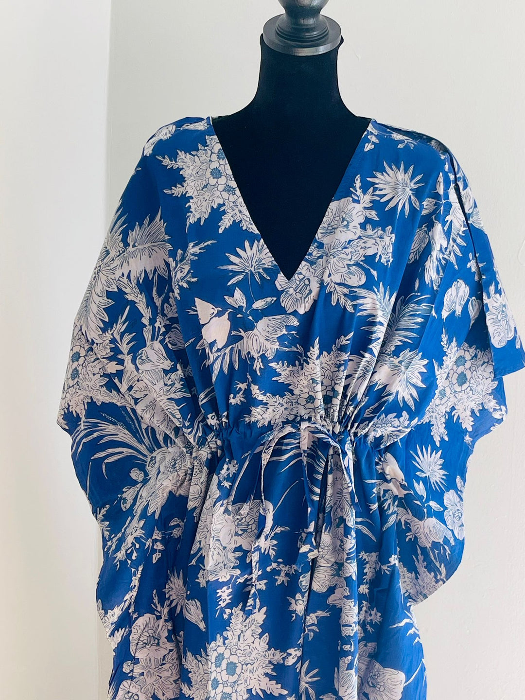 Hand-block Floral Print Cotton Women Kaftan