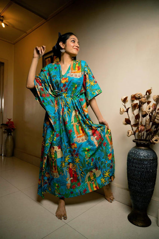 Frida Kahlo Cotton Kaftan