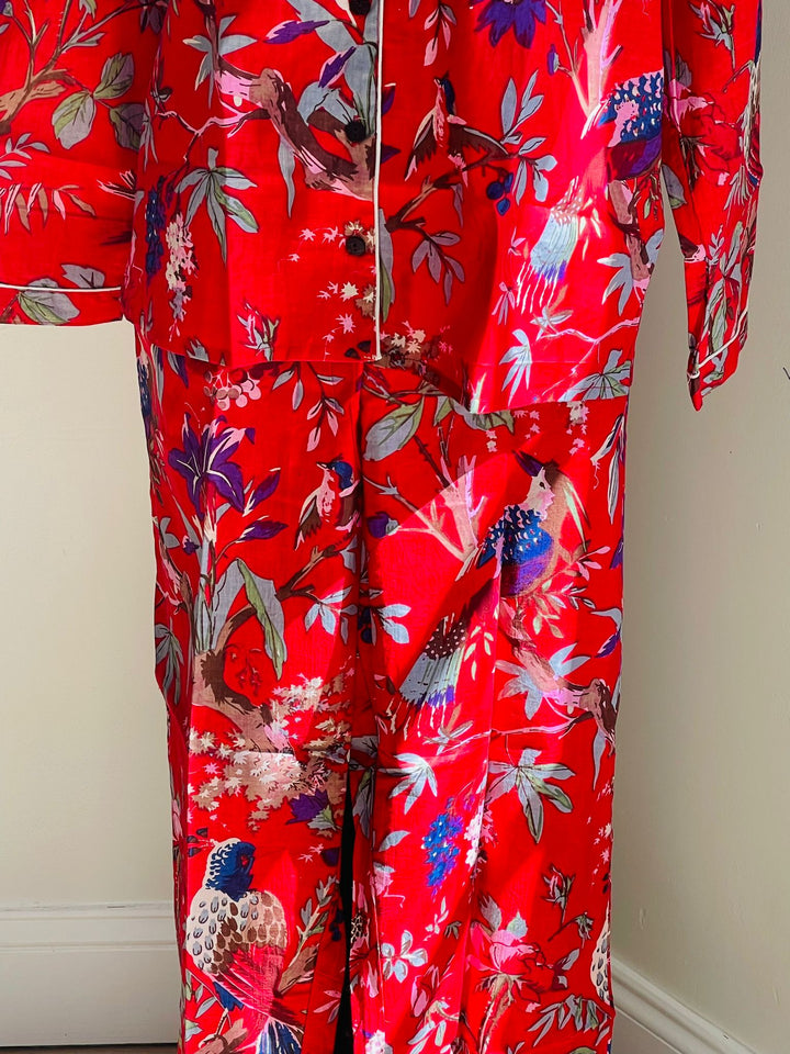 Red Sanctuary Long Pajama Set