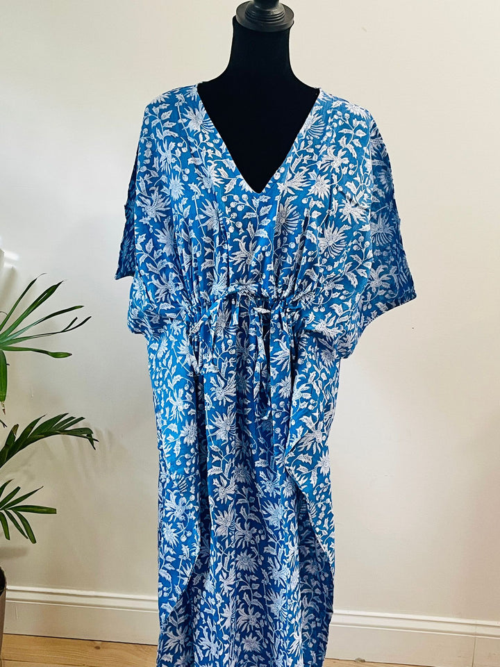 Hand-Block Print Cotton Kaftan