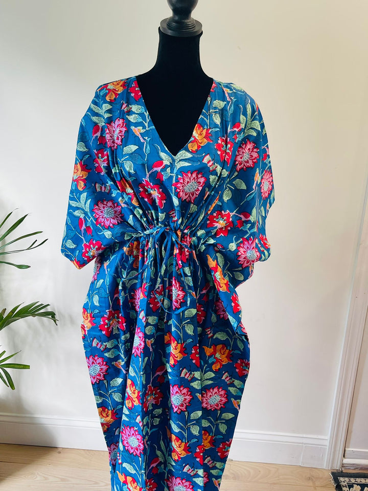 Hand-Block Print Cotton Kaftan