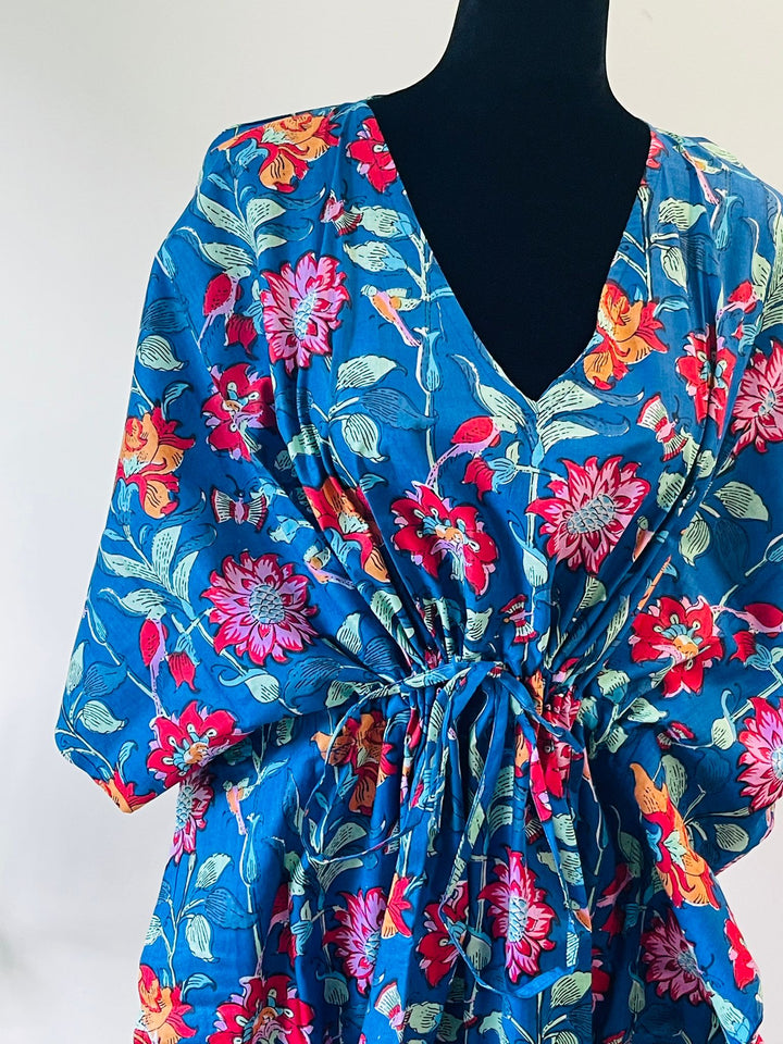 Hand-block Print Cotton Kaftan