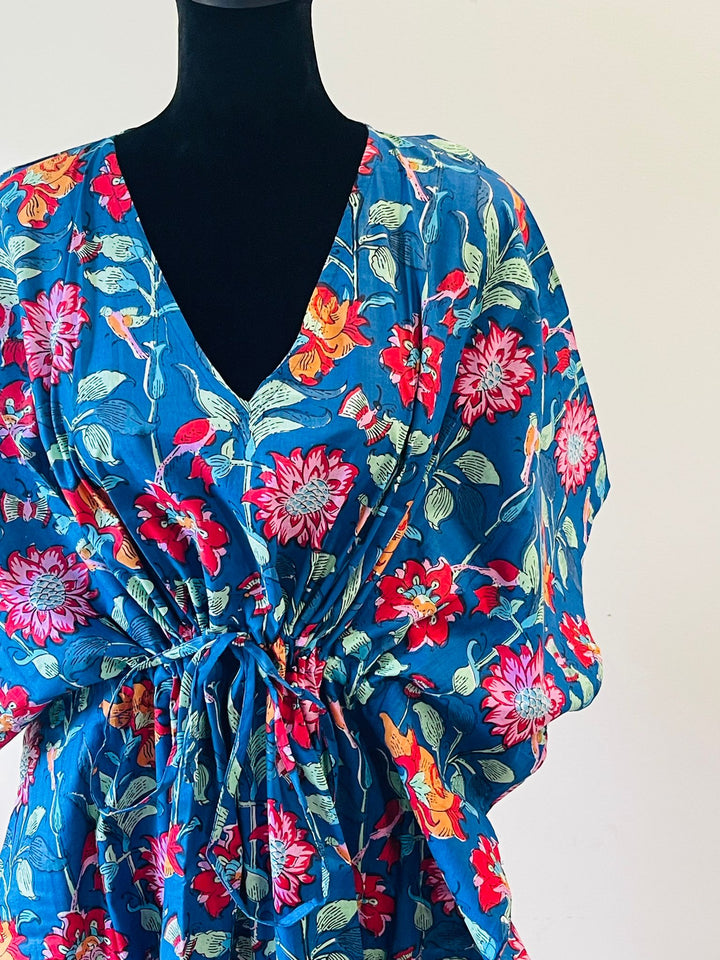 Hand-block Print Cotton Kaftan