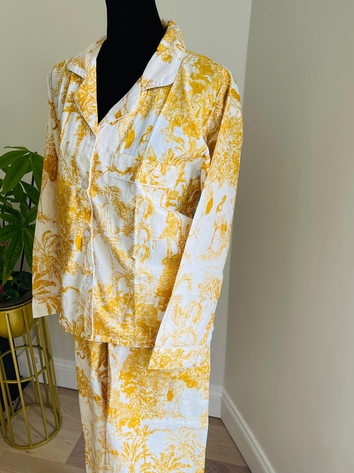 Yellow Long Pajama Set