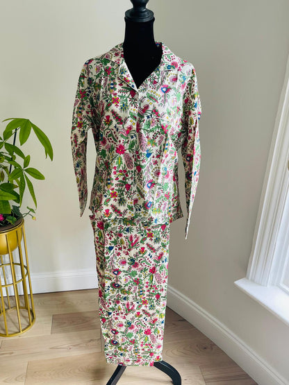 Hand Block Print Long PJ Set