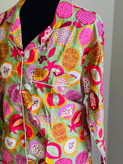 Hand Block Print Long PJ Set