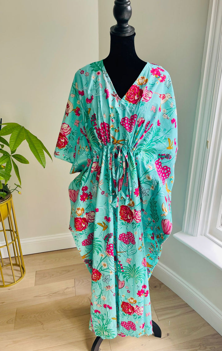 Hand-block Print Cotton Women Kaftan