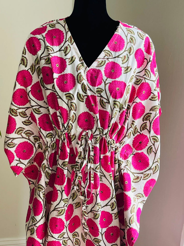 Hand Block- Print Cotton Kaftan