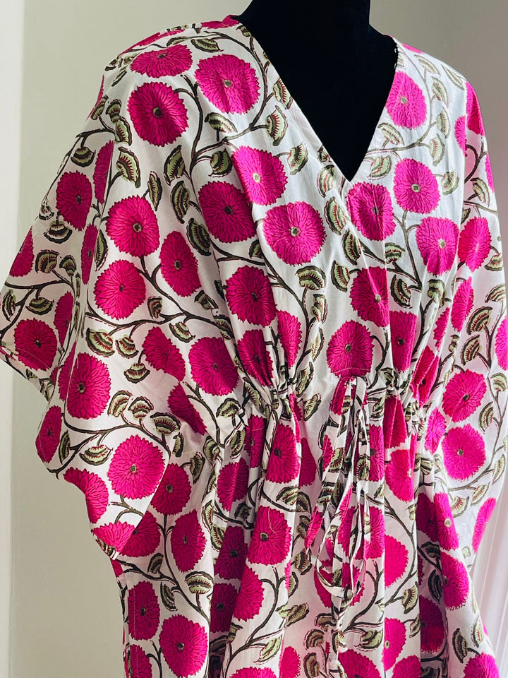 Hand Block- Print Cotton Kaftan