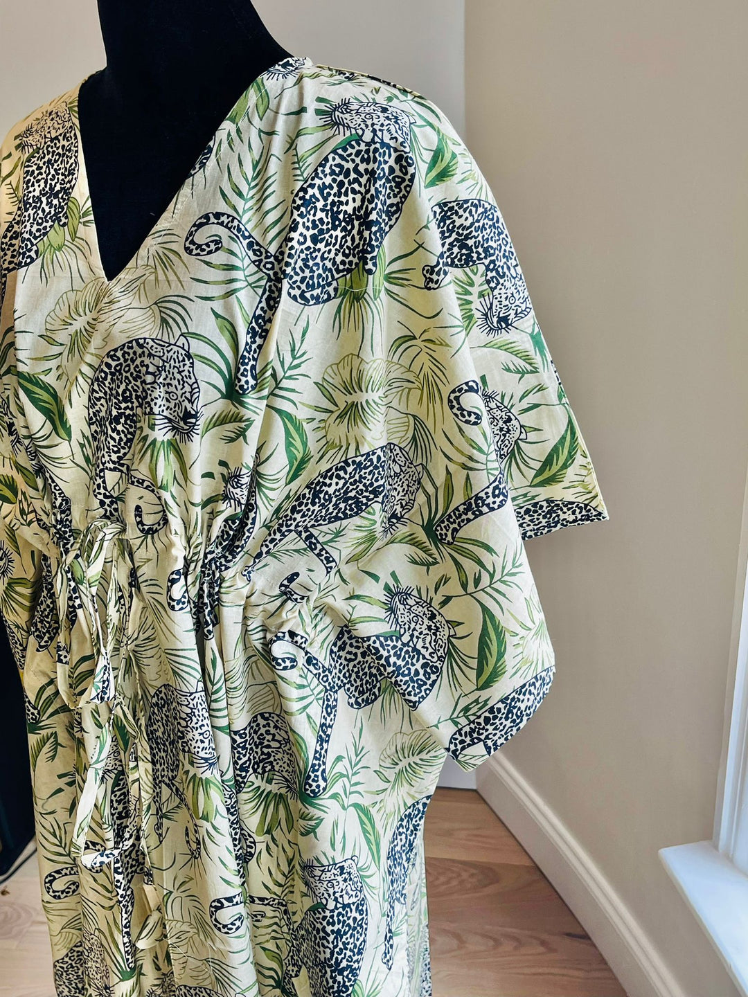 Hand Block-Print Cotton Kaftan