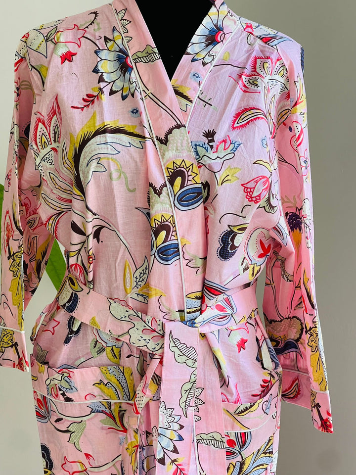 Floral Print Cotton Kimono- Perfect Gift for Bridesmaids