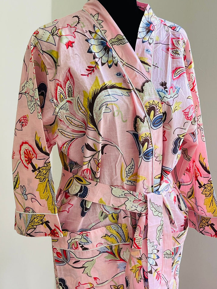 Floral Print Cotton Kimono- Perfect Gift for Bridesmaids